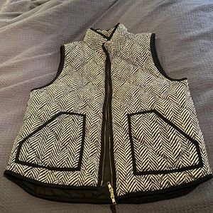 Class JCrew Herringbone puffy vest